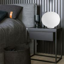 Millumine - Lampe À Poser Globe Verre Soufflé Blanc Diam.30 Yoga