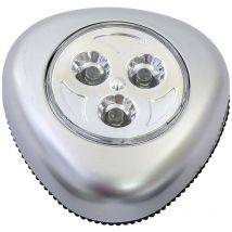 Lampe à poussoir 3 leds grise