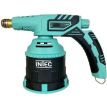 Lampe à souder à gaz 1300W Chalumeau gaz Allumage piezo 1200 °c pour Cartouche 190 g Bruleur gaz Intec