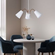 Honsel Leuchten - Lampe à suspension avec abat-jour flexibles en tissu hopper