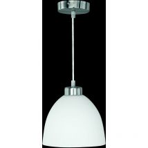 Reality - Suspension Moderne Dallas Nickel 1xE27 Verre Blanc Ø20 cm Trio Lighting