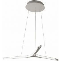 Fabas Luce - Suspension led blanche lampe de table à manger dimmable, look trois étoiles, aluminium, 44W 3400lm 3000K, DxH 70x200cm 3546-40-101