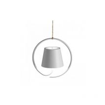 Zafferano - Lampe à suspension led rechargeable et dimmable Poldina Bianca