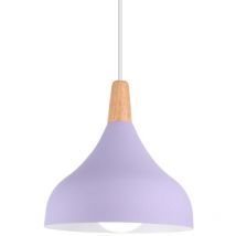 Norcks - Lampe à Suspension Moderne Lustre Minimaliste Abat-Jour En Métal, Plafonnier D'Intérieur Pour Chambre à Coucher,Cuisine, Bureau, E27, Violet