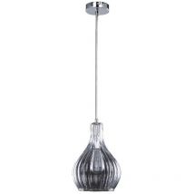 Epikasa - Suspension Universe, Métal, Verre, Transparent, Chrome, 22x22x135 cm