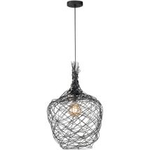 Fischer Leuchten - Suspension Intérieure Fil Métal Tressé Noire - Fischer & Honsel - Milo