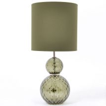 Drimmer - Lampe Alysée 2 boules vert fumé 25x25x53cm