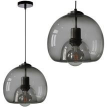 Toolight - Lampe Suspendue App1027-1cp Noir Ronde 1-points De Lumière E27 25x25x45-100cm Reglable