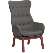 Chaise de relaxation Gris foncé Tissu vidaXL