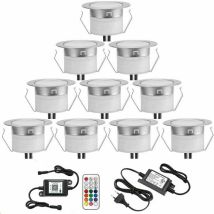 Lampe au Sol Spot Encastrable+Wifi contrôleur-Lumière RGB étanche IP67 0.6W Ø31mm-éclairage pour terrasse, patio, chemin, mur, jardin, décoration,