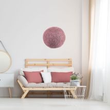 Lampe Boule Tréssée À Suspendre Ou Poser D 30 Cm - Rose Poudré - Livraison Gratuite
