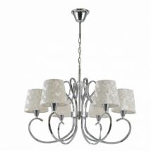 Fabrilamp - fab 121756020 Lampe Abat-jour Cancun 6xe14 Chrome Blanc