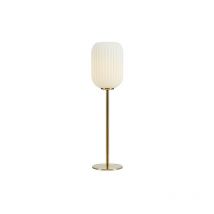 Markslojd - cava Lampe de Table 1 Globe Light Laiton Brossé, Blanc