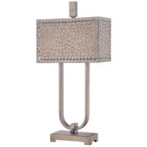 Elstead - Confetti - Lampe de bureau Tiffany à 2 lumières, argent vieilli, E27