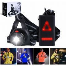 Lampe Course a Pied - Lampe Running usb Rechargeable 500 Lumens IPX6 Étanche Lampe Pectorale Running 3 Modes et 90° Réglable Angle led Lampe Running