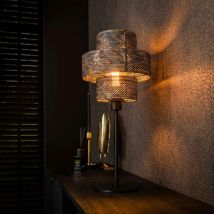 Pier Import - Lampe d'ambiance avec abat-jour frise métallique tribeca
