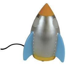 Veilleuse 3D - Fusée - Grise - 23 cm