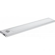 Optonica - Lampe d'armoire à led Slim Fit Corps blanc Capteur pir - 1,5W - 100lm - 3000K Blanc Chaud - 240x40x10mm