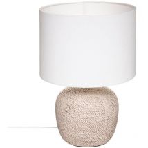 Atmosphera Créateur D'intérieur - Lampe Davia céramique blanc H40cm