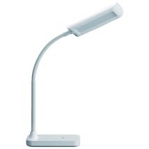 Digilamp - Lampe de bureau à poser led 5W, plastique blanc, câble usb, 650-750lm, 4000K
