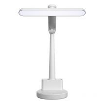 Denuotop - lampe de bureau blanche avec protection des yeux lampe de lecture led lampe de bureau à intensité variable avec port de charge usb 3 modes