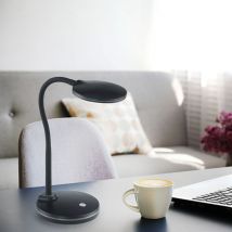 Lampe de bureau design led lampe de bureau variateur 3 voies éclairage noir