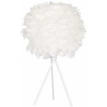 Dkd Home Decor - Lampe à poser dkd homedecor white feather metal (42 x 42 x 60 cm)