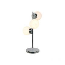 Dkd Home Decor - Lampe de bureau Verre Argenté Métal Blanc Moderne (23 x 23 x 49 cm)