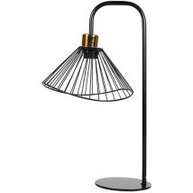 Ostaria - Lampe De Bureau Filaire Noire Et Dorée