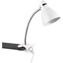 Reality Leuchten - reality lampe à pince harvey R20731231, métal blanc mat, sans 1X E27, flexarm