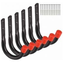 Odipie - Crochets de rangement robustes pour garage, support mural universel, support mural en u, crochets à suspendre pour vélo, chaise, échelle,