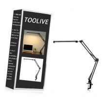 Deckon - Lampe de Bureau led, 14W Lampe de Table Architecte Pliable avec Pince, 10 Niveaux de Luminosité x 3 Modes de Couleur, Lampe de table