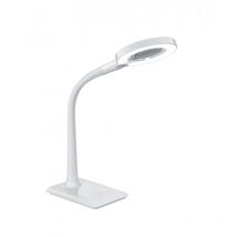 Iperbriko - Lampe de Bureau led avec Loupe d'agrandissement Blanche