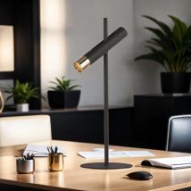 Licht-erlebnisse - Lampe de bureau led en métal 50,5 cm en or noir 3000 k lumière blanc chaud 272 lm moderne