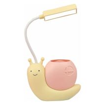 Lampe de bureau LED pour enfants avec porte-stylo, forme d'escargot, chargement USB, lampe d'apprentissage pour étudiants, protection des yeux, cou