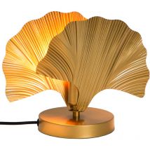 Lampe de bureau Lysia en métal doré compatible led