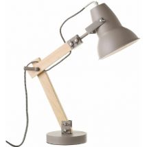 Lampe en bois et métal 43 cm