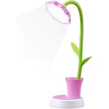 Kcvv - Lampe de bureau pour enfants, lampe de bureau led, lampe de chevet dimmable avec capteur tactile, lampe de lecture aux yeux avec porte-stylo,
