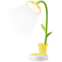 Kcvv - Kinder-Schreibtischlampe, LED-Schreibtischlampe, dimmbare Nachttischlampe mit Berührungssensor, augenschonende Leselampe mit Stifthalter, per