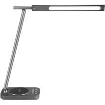 Aluminor - Lampe design, Lampe de bureau à rechargement sans fil Luna Gris en Metal