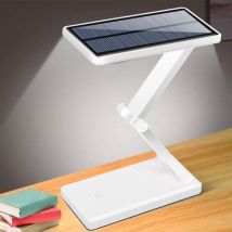 Lampe de Bureau Solaire, Lampe de Lecture de usb avec la Lampe de Lecture Solaire Flexible Portative Rechargeable Portative de col de Cygne de 4LED