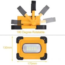 Lampe de camping à charge solaire clignotante d'urgence led lampe de camping pliante portable 60W jaune usb + lampe de jardin solaire d'urgence