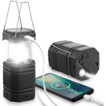 Lampe led solaire à manivelle étanche pour éclairage d'urgence