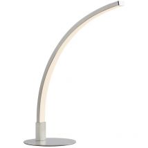 Licht-erlebnisse - Lampe de chevet aluminium led 34 cm en argent mat 3000 k blanc chaud 293 lm lampe de table moderne