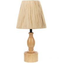 Beliani - Lampe de Chevet en Bois Clair 41 cm avec Abat-Jour en Papier Design Morona