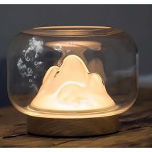 Lampe de chevet lampe de table créative, aquarium en verre lampe de chevet simple et dynamique lampe de chevet romantique pour chambre à coucher,