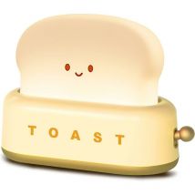 Gotrays - Lampe de chevet à Led, mignonne lampe de bureau rechargeable avec minuterie, design créatif lampe de chevet portable pour chambre de bébé,