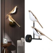 Sjlerst - Applique murale nordique avec oiseau 4500K lumière naturelle moderne pour salon chambre à coucher 85‐265V