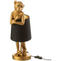 Les Tendances - Lampe Singe en résine dorée 42 cm