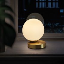 Millumine - Lampe De Chevet Tactile Roxanne Verre Et Laiton Mat